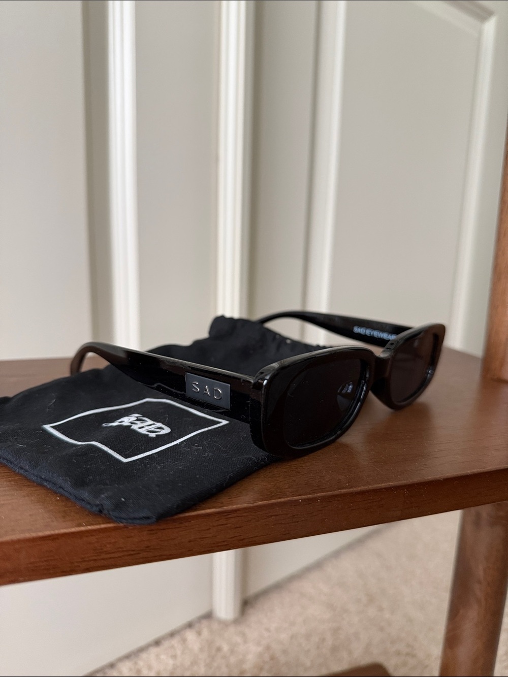 SAD Eyewear Black Rectangular Sunglasses